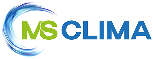 Logotipo MS Clima Logotipo da empresa Trilhos Florescentes